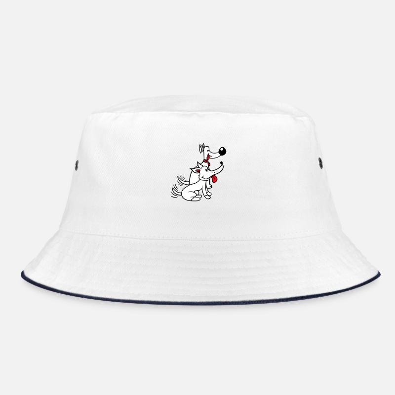 2 Hunde Team Zwei Freunde Schwänzchen Wackeln Crew Bucket Hat