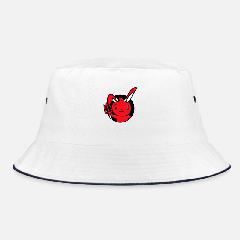 Bunny Devil Demon Evil Satan Hell Trident Costume Bucket Hat