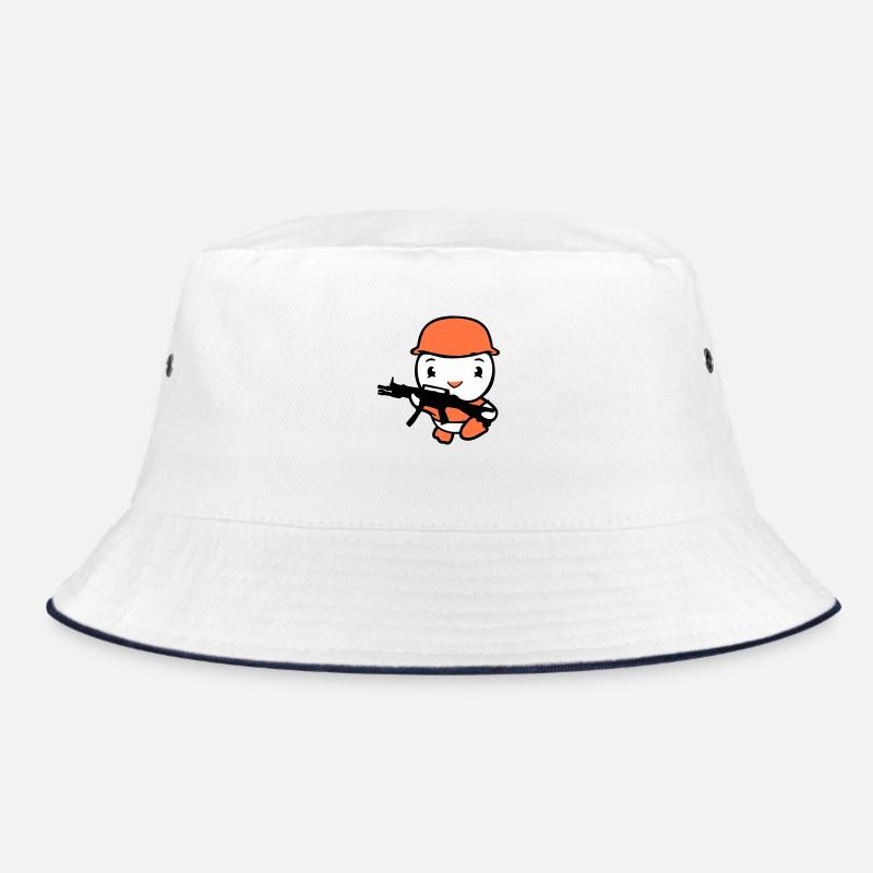 Ente Soldat Armee Berufssoldat Helm Waffe rennt Bucket Hat