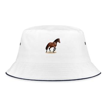 Selle Français 3 - Bucket Hat - white/navy - Front