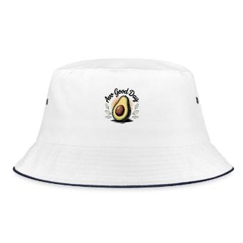 Avo Good Day - Bucket Hat - white/navy - Front
