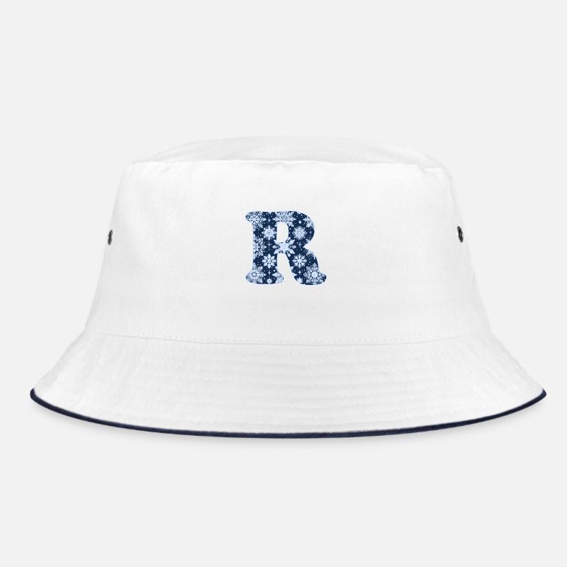 Letter R Snowflakes Bucket Hat