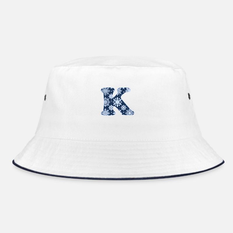 Buchstabe K Schneeflocken Bucket Hat