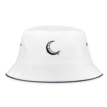 Moon Crescent Moon - Bucket Hat - white/navy - Front