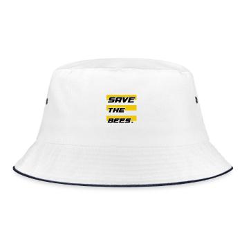 Save the bees - Bucket Hat - white/navy - Front