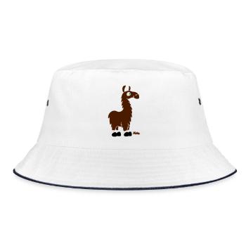 Lama (3c) - Bucket Hat - white/navy - Front