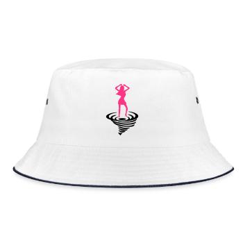 Tänzerin auf Tornado - Bucket Hat - Weiß/Navy - Vorne