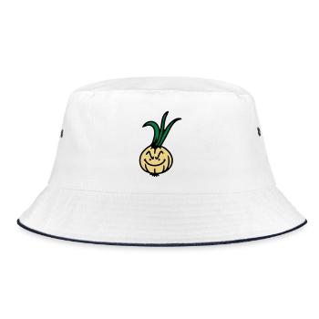 Evil onion 3 - Bucket Hat - white/navy - Front