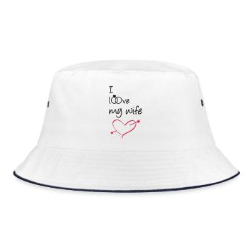 J’aime ma femme Cadeau Mariage Mariage - Bob - blanc/marine - Devant
