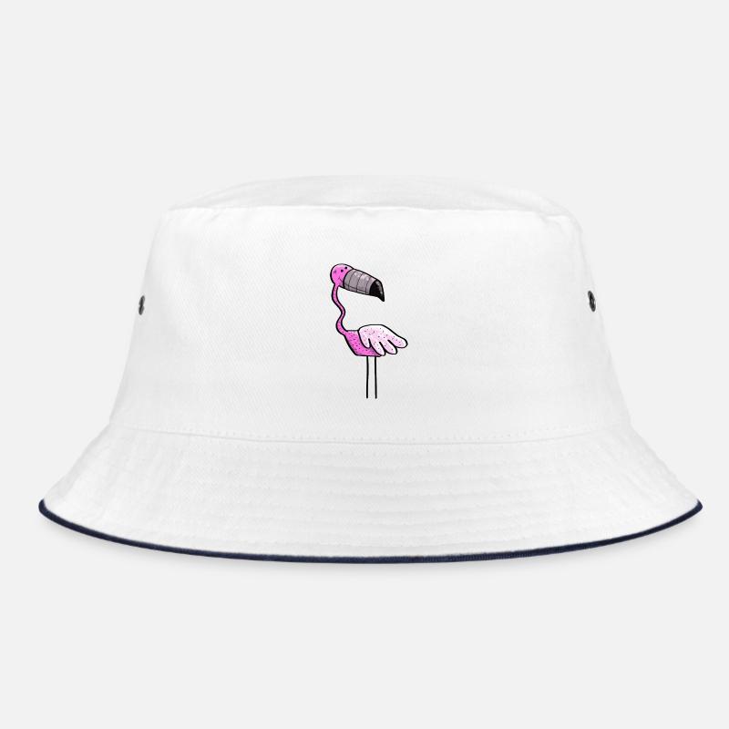 Flamingo Puissance - Oiseau - Été - Rose - Bob - blanc/marine