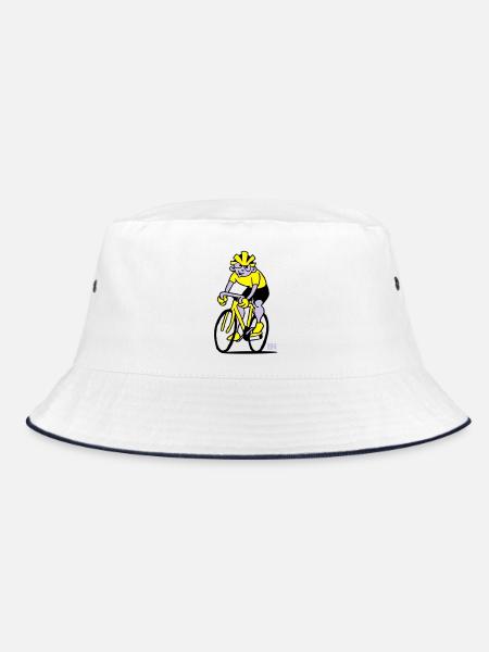 Radfahrer - Radsport - Bucket Hat - Weiß/Navy - Vorne
