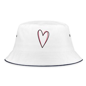 Idée de cadeau coeur amour amitié symbole - Bob - blanc/marine - Devant