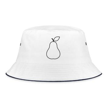 Pear fruit fruit vegan vegetarian fruity - Bucket Hat - white/navy - Front