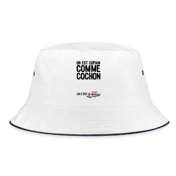 thick as thieves citation1 term - Bucket Hat - white/navy - Front