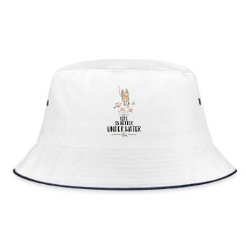 Diver - Bucket Hat - white/navy - Front