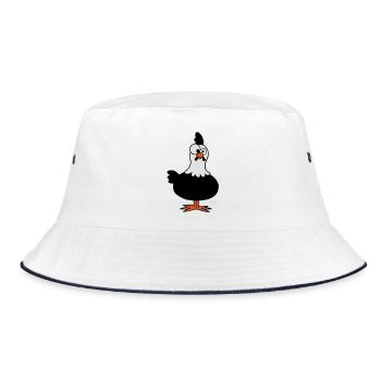Chicken - Hen - Bucket Hat - white/navy - Front