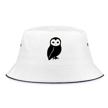 Owl - Bucket Hat - white/navy - Front