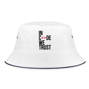 in code we trust ! - Bob - blanc/marine - Devant