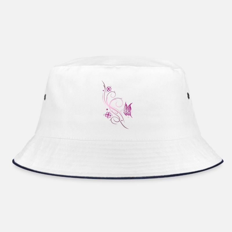 Fleurs de fleurs de cerisier papillon - Bob - blanc/marine