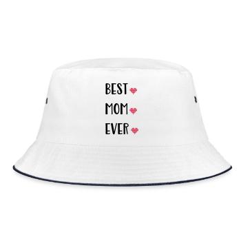 Mutter - Bucket Hat - Weiß/Navy - Vorne