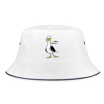 Sei eine Möwe ... - Bucket Hat - Weiß/Navy - Vorne