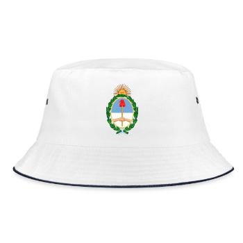 sticker coat of arms Argentina Argentinien - Bucket Hat - white/navy - Front