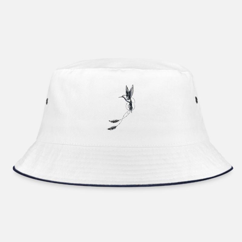 hummingbird feathers geometry Bucket Hat