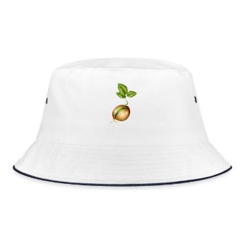 germination de petites graines dans le sol - Bob - blanc/marine - Devant