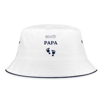 Bientôt papa - Bob - blanc/marine - Devant