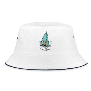 Catamaran Cat Boat - Bucket Hat - white/navy - Front
