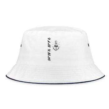 Kiel coordinates Design Maritim - Bucket Hat - white/navy - Front