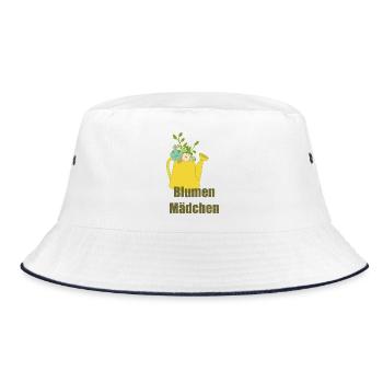 blumen mädchen - Bucket Hat - Weiß/Navy - Vorne