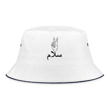 Paix arabe geste de la main paix - Bob - blanc/marine - Devant
