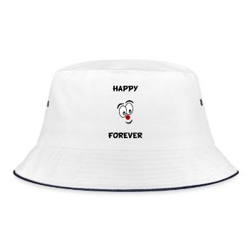 HUMOR. QUOTATION. MESSAGE. RETIREMENT. ANNIVERSARY. - Bucket Hat - white/navy - Front