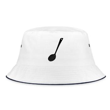 Transparent slotted shade image - Bucket Hat - white/navy - Front