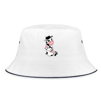 Famille de vaches - Vache avec bébé - Bob - blanc/marine - Devant