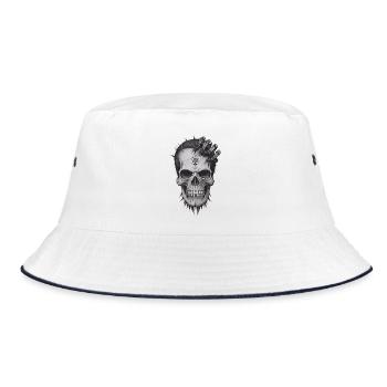 Cool Skull - Bucket Hat - Weiß/Navy - Vorne
