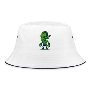 Zombie - Bucket Hat - white/navy - Front