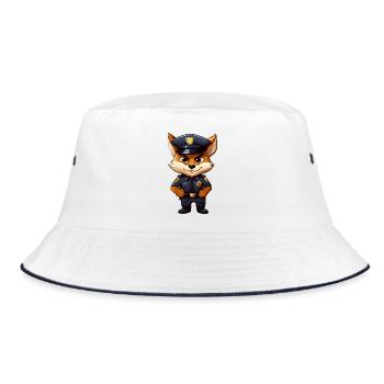 Renard policier - Bob - blanc/marine - Devant