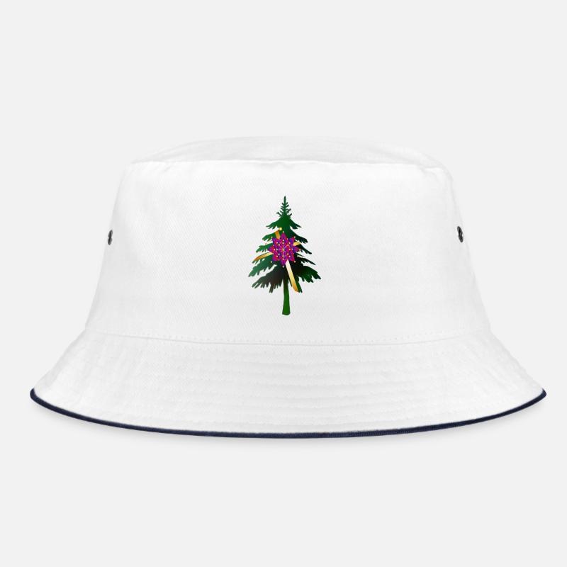 Christbaum oder Weihnachtsbaum & Geschenkschleife Bucket Hat