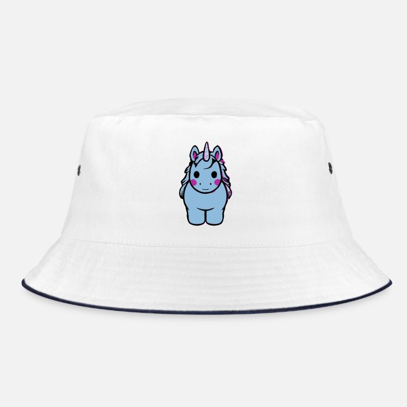 Breloque de dessin animé licorne bleue - Bob - blanc/marine