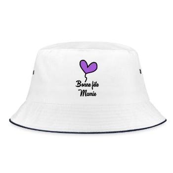 HAPPY GRANNY'S DAY - Bucket Hat - white/navy - Front