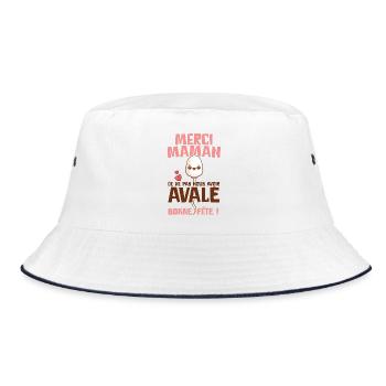 Funny Mother's Day Mom Boyly Girly - Bucket Hat - white/navy - Front