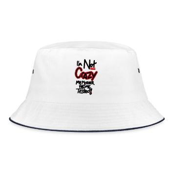 Not crazy - Bucket Hat - white/navy - Front
