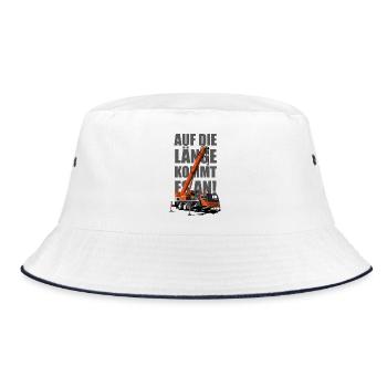 Fahrzeug mit Leidenschaft - Bucket Hat - Weiß/Navy - Vorne