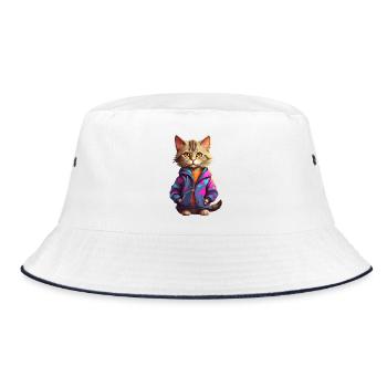 Chat Urbain Stylé - Bob - blanc/marine - Devant