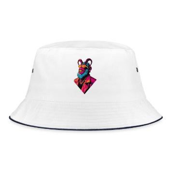 Devil Monkey - Bucket Hat - Weiß/Navy - Vorne