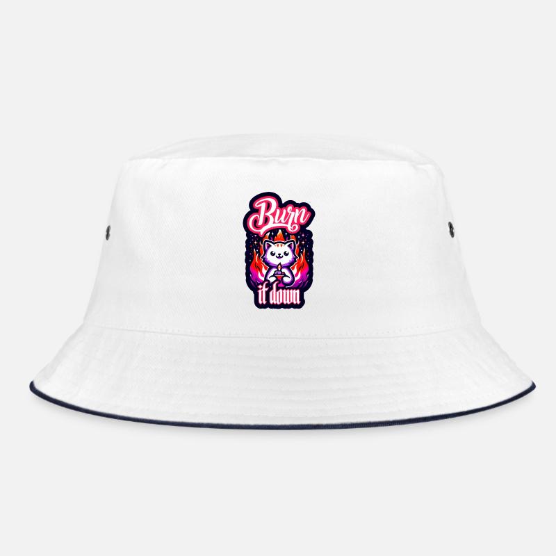 Burn it down | Katze mit Feuer Bucket Hat