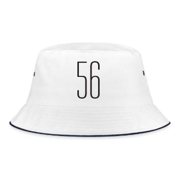 56 - Bucket Hat - white/navy - Front