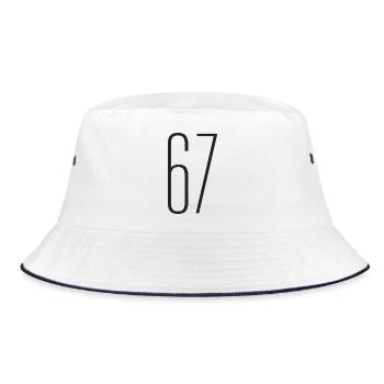67 - Bucket Hat - Weiß/Navy - Vorne